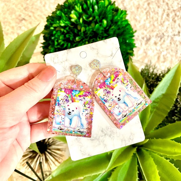 Lisa Frank Polar Bear Acrylic Earrings - Picture 6 of 6